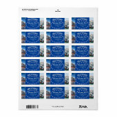 Étiquette Blue Italy Canal Venice Rome Return Address Label (Feuille entière)