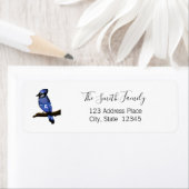 Étiquette Blue Jay Bird (En situation)