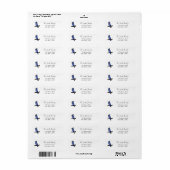 Étiquette Blue Jay Bird (Feuille entière)