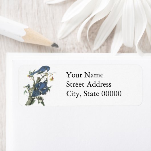 Étiquette Blue Jay, John Audubon (En situation)