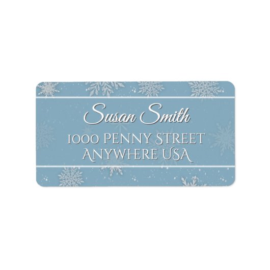 Étiquette Blue Let it Snow (Devant)