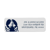 Étiquette Blue Lobster Gray Return Address Labels (Devant)