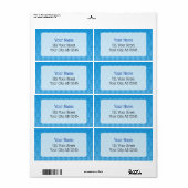 Étiquette Blue Lyre (Feuille entière)