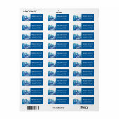 Étiquette Blue Majestic Mountain Bar Mitzvah Adresse (Feuille entière)