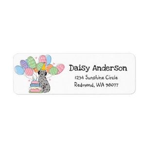 Étiquette Blue Merle Aussiedoodle Anniversaire Adresse de re
