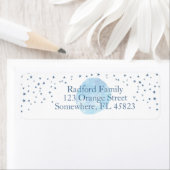 Étiquette Blue Moon Oh Baby shower (En situation)