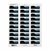 Étiquette Blue Mountain Range, Mariage rustique (Feuille entière)