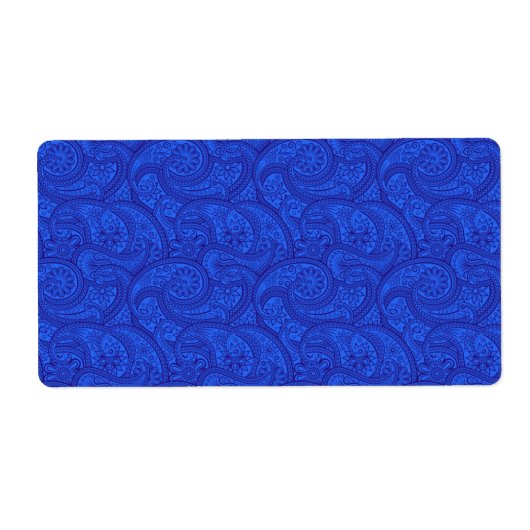 Étiquette Blue Paisley (Devant)