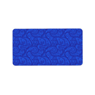 Étiquette Blue Paisley