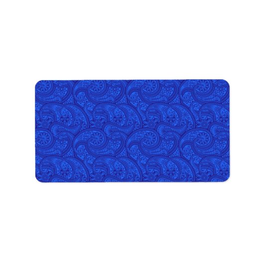 Étiquette Blue Paisley (Devant)