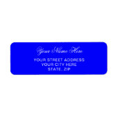 Étiquette Blue Personalized Return Address Mailing Labels (Devant)
