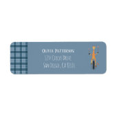 Étiquette Blue Return Address Labels with Circus Giraffe (Devant)