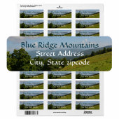 Étiquette Blue Ridge Mountains Photographic Return Address