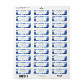 Étiquette Blue Sapphire Gemstone Retourner l'adresse Étiquet (Feuille entière)