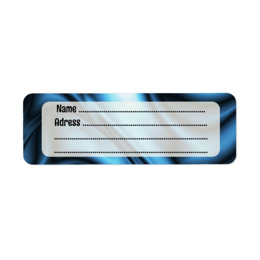 Étiquette Blue Silk wave (Devant)