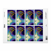 Étiquette BLUE TALISMAN violet (Feuille entière)