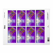 Étiquette BLUE TALISMAN violet violet (Feuille entière)