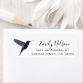 Étiquette Blue-throated Stafrontlet Hummingbird  (En situation)