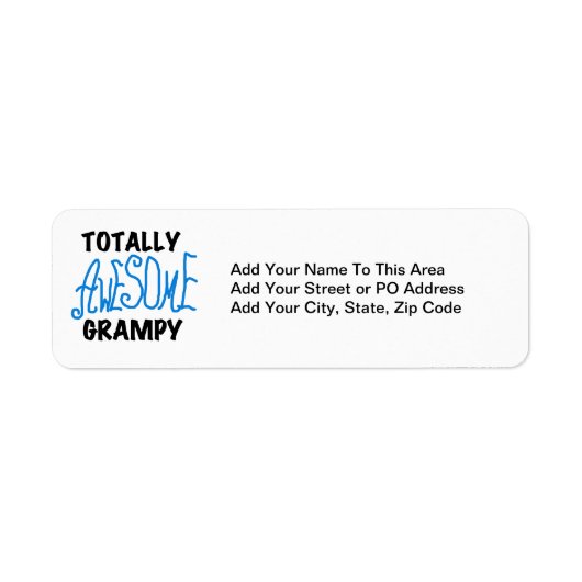 Étiquette Blue Totalement génial Tshirts et cadeaux Grampy (Devant)