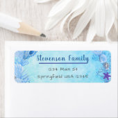 Étiquette Blue Under the Sea Nom De Famille (En situation)