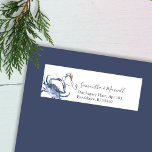 Étiquette Blue Watercolor Christmas Crab Address Labels<br><div class="desc">This coastal Christmas watercolor return address label features a replica of my original hand painted crab with holiday lights in shades of red, turquoise, blue and green on a crisp white background. Your names and return address details are set in a modern hand lettered script and sans serif font. Personalize...</div>