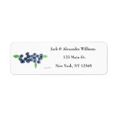 Étiquette Blueberries Fruits bleuets Feuilles nature fraîche (Devant)