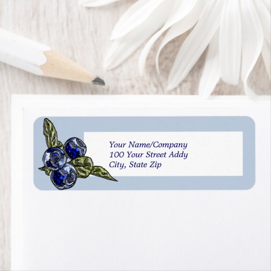 Étiquette Blueberry (En situation)