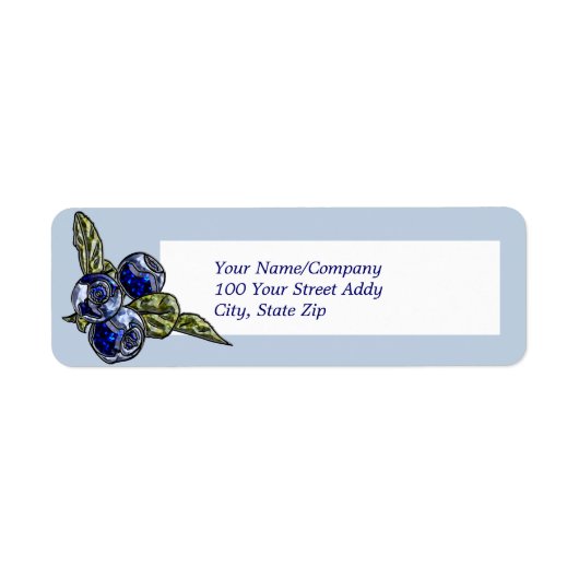 Étiquette Blueberry (Devant)