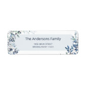 Étiquette Blueberry Baby shower Adresse de retour (Devant)