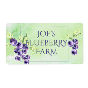 Étiquette Blueberry Canning Labels