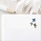 Étiquette Bluebird de l'Est par Audubon (En situation)