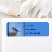 Étiquette Bluebird Painting - Original Bird Art (En situation)