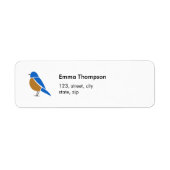 Étiquette Bluebird Return Address Label Minimal Illustration (Devant)