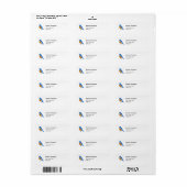 Étiquette Bluebird Return Address Label Minimal Illustration (Feuille entière)