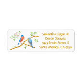 Étiquette Bluebirds Wedding Return Address Labels (Devant)