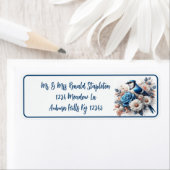 Étiquette Bluejay et Floral Rose (En situation)