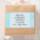 Étiquette blues doux adorable damas (En situation)