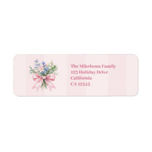 Étiquette Blush Floral Graduation Party