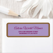 Étiquette Blush Or Bourgogne Doré Adresse de mariage (En situation)