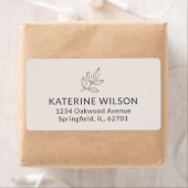 Étiquette Blush Pink Minimalist Small Business Shipping (En situation)