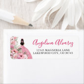 Étiquette Blush Pink Quinceanera Return Address (En situation)