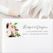 Étiquette Blush Romance Adresse de retour (En situation)