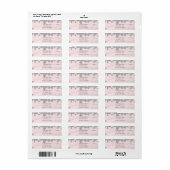 Étiquette Blush Rose Argent Et Gris Pailleté Points Paillett (Feuille entière)