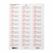 Étiquette Blush rose chic agate dorée Adresse de retour de m (Feuille entière)