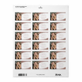 Étiquette Blush & Rose Gold Photo Large Adresse de retour (Feuille entière)