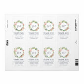 Étiquette Blusing Marine Rose Blush Floral Mariage Merci (Feuille entière)