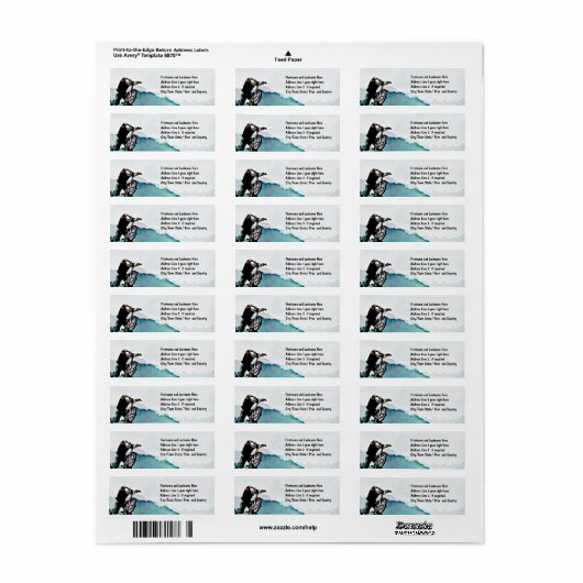 Étiquette BMX Freestyle Bicycle (Feuille entière)