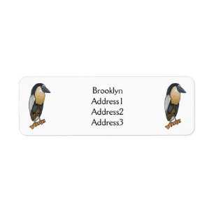 Étiquette Boat-billed heron bird cartoon