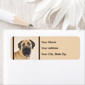 Étiquette Boerboel Peinture - Cute Original Chien Art (En situation)