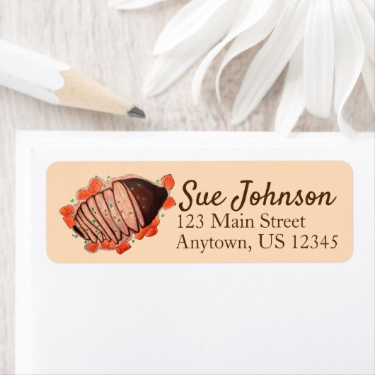 Étiquette Boeuf Braisé Brisket Cuisine juive Gastronomie de  (En situation)